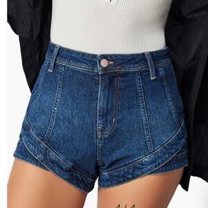 We The Free Blue High Waist Shorts